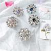 Luxury Crystal Diamond Flower Gemstone Mobile Phone Decorative Sticker Bracket Air Cushion Diamond Bracket Douyin Telescopic Sticker Female