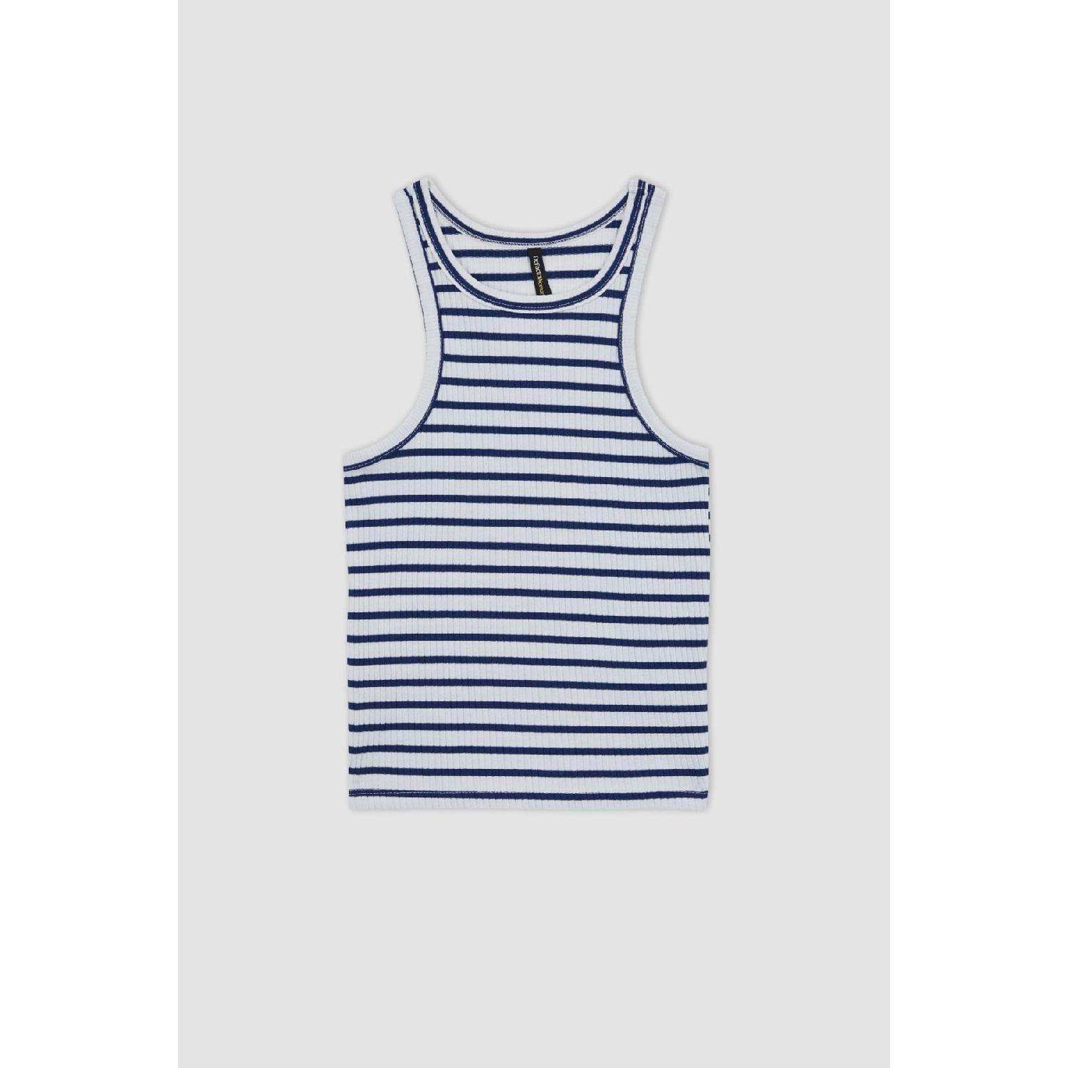 

Трикотажная майка в рубчик с воротником для тяжелой атлетики Slim Fit XXL