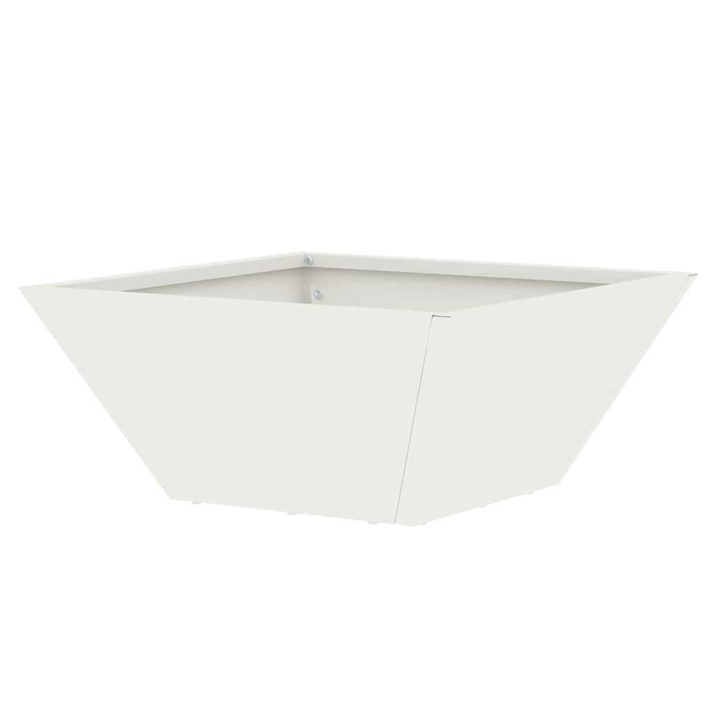 Garden Planter White 35 X 35 X 15 Cm Cold Rolled Steel