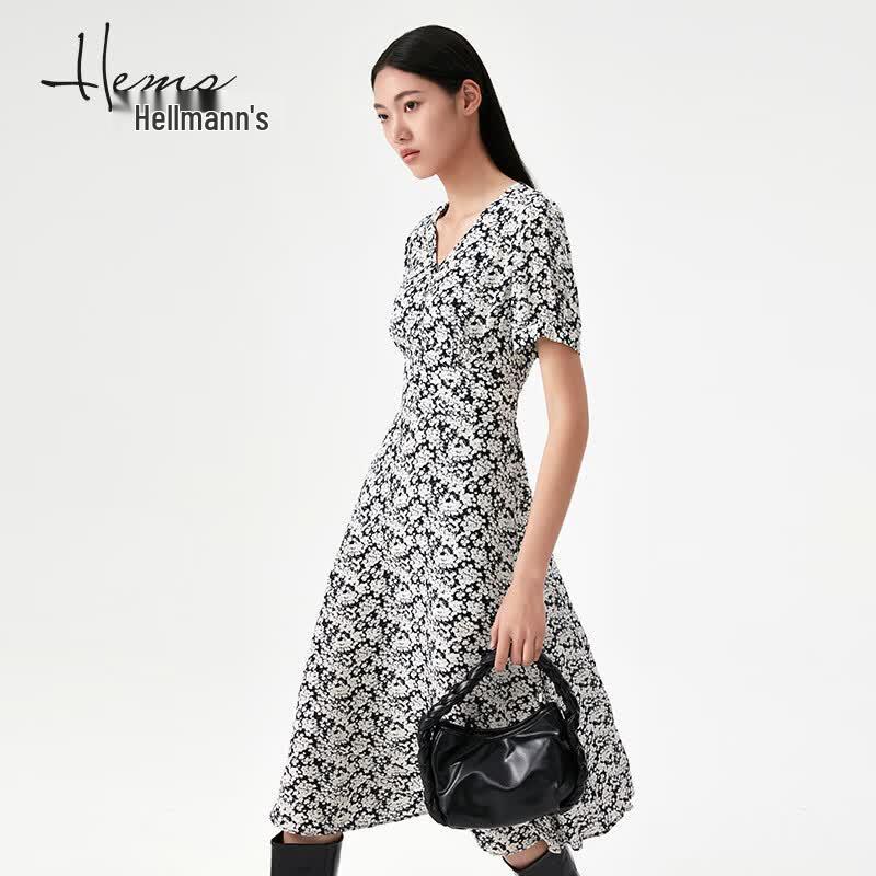 Women s Jacquard Short Sleeve Dress M