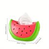 1Pc Resin Watermelon Tissue Box - Realistic Fruit Design with Black Seeds, Vibrant Kitchen & Dining Table Decor, Coffee Table or Entranceway Storage