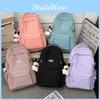 Capacity Simple Large Backpack With Solid Color And Letter Design Daily For