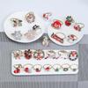 Reindeer & Santa Snowflake Christmas Napkin Rings - Festive Wreath Holders for Hotel Decoration, Bestseller