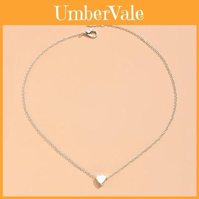 Ins-Stil Minimalistisches Herzförmiges Halsketten-Legierungsmaterial Einfach Und Vielseitig Geeignet Für Frauen Groß- Und Einzelhandel