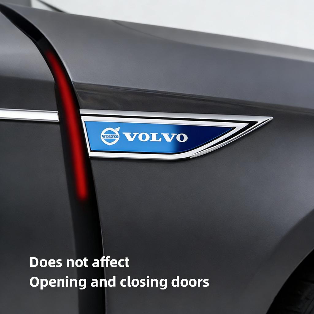 2pcs 3d Stainless Steel Car Stickers Car Accsesories Accessory for Volvo Xc60 Xc90 V40 V60 S60 V50 V90 S80 C40 XC40 V70 XC70 T6.