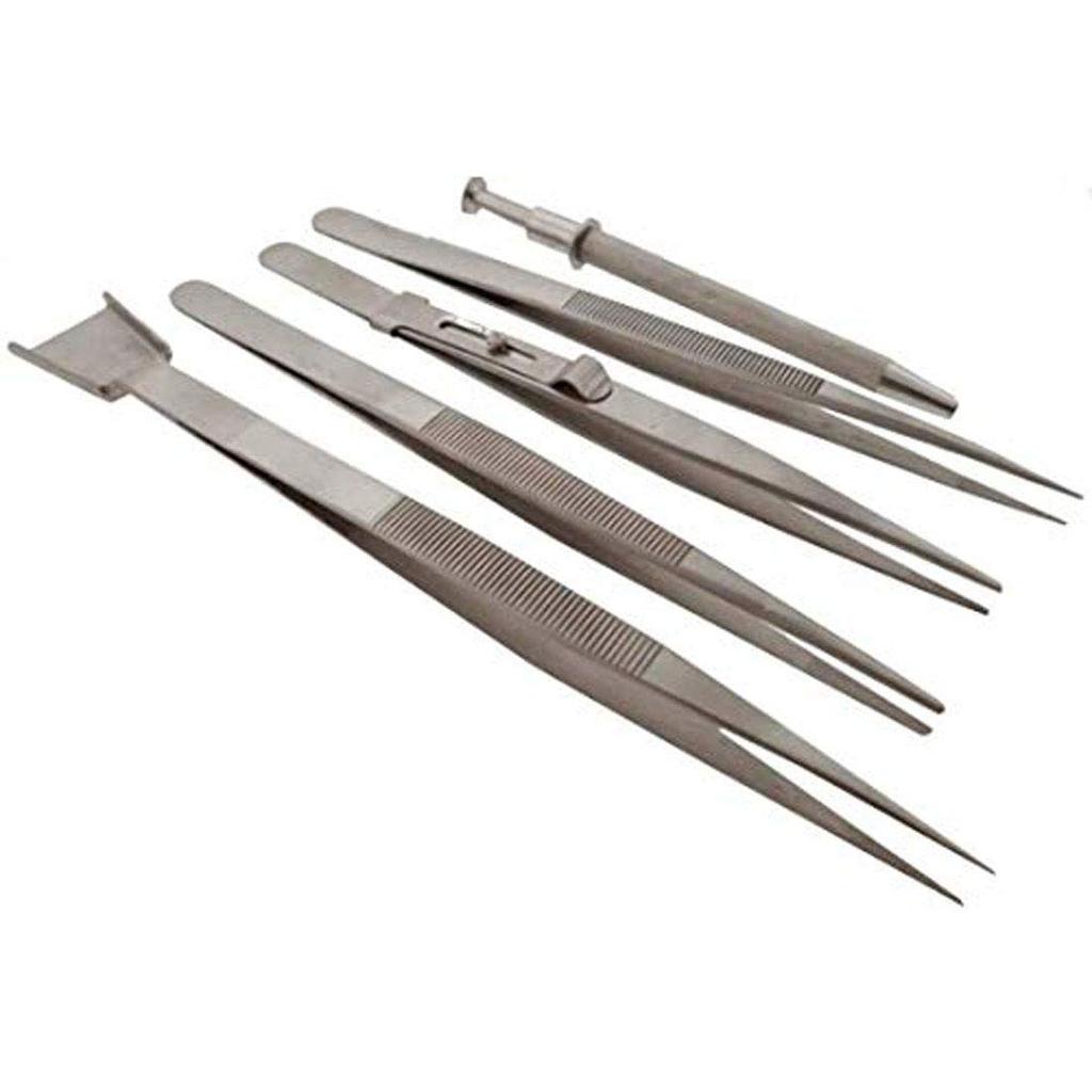 DIY Crafts Pack Of 5 Pcs, Design No # 2, Diamond Handling Tweezer Set with Small S(Pack Of 5 Pcs, Design No # 2)