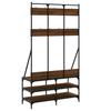 Vidaxl Appendiabiti con Posto per Scarpe Rovere Marrone 100x40x184 cm