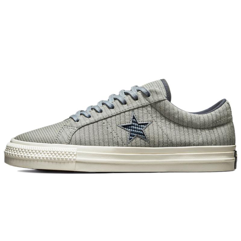Converse One Star Mellow Mild Canvas Striped Sporty Low-Top Board Shoes Unisex Coastal Grey