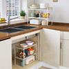 Kitchen supplies layered shelves, double-layer cabinets, dish storage racks, sink side countertops, plate drain racks
