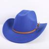 Popular European and American Fashion OL Style One-word Cowboy Hat Men's and Women's High-end Top Hat Jazz Hat Felt Hat