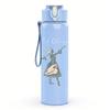 1PC Dancing female figure line sketch print 750ml colorful plastic sports water bottle leakproof pop up lid with straw for outdoor work home use