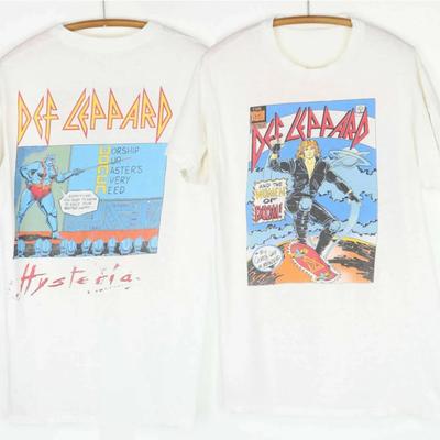 Vintage 1987 Def Leppard Hysteria Women Of Doom Tour Konsert Rockband T-shirt Toppar t-shirts Herr Dam