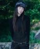 SECONDSALT Shirred Button Neck Hooded Long Sleeve (Black)