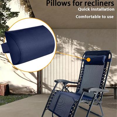 New Garden Lounger Cushion Neck Pillow Recliner Headrest Beach Chair Pillow Camp Terrace Lounge Chair Lunch Break Rest Pillow