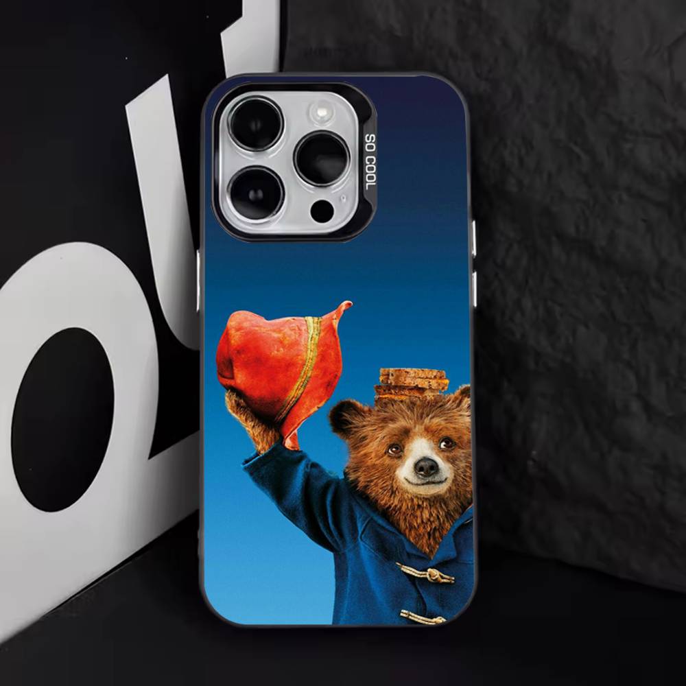 Cartoon P-Paddington B-Bears Phone Case For iPhone 17,16,15,14,13,12,11,Pro,Max,Plus,E,Air,Mini Black Tpu Cover