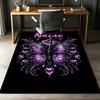 Custom Name Butterfly Printed Carpet,Rug for Office Chair Living Room Bedroom Kitchen Room Decor Gifts.