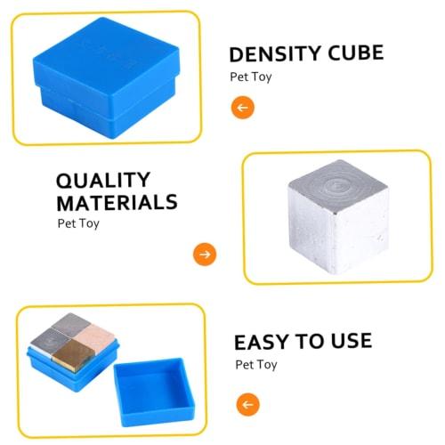 Healvian 8-Piece Density Lab Cube Set, 2-Inch Copper, Iron, Aluminum, and Wood Cubes for Thermal and Specific Gravity Studies, Includes Educational St