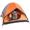 Katzen-Campingzelt, Katzenzeltbett, Haustierzelt für Wohnungskatzen und kleine Hunde, Mini-Zelt (Orange, 21 x 21 x 14 Zoll)