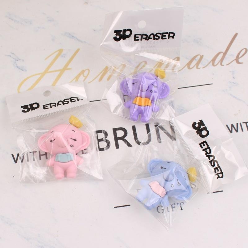 

Office School Supplies Cute Elephant Eraser Puzzle Student Kawai Stationery Holiday Prize Small Gift Wholesale Pretty Lovely