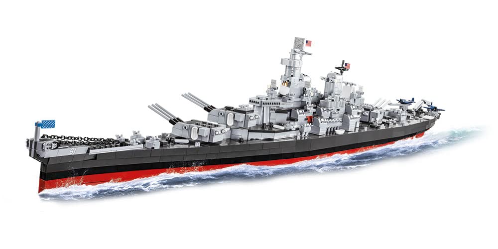 

Историческая коллекция COBI BATTLESHIP 4836 Линкор Айова масштабный военный блок IOWA-CLASS (Армия США) 1/300