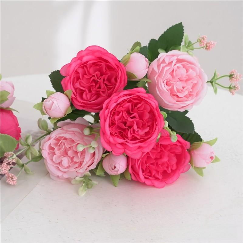 Artificial Peony Silk Flower Home Decor With Elegant Design Celebration Wedding