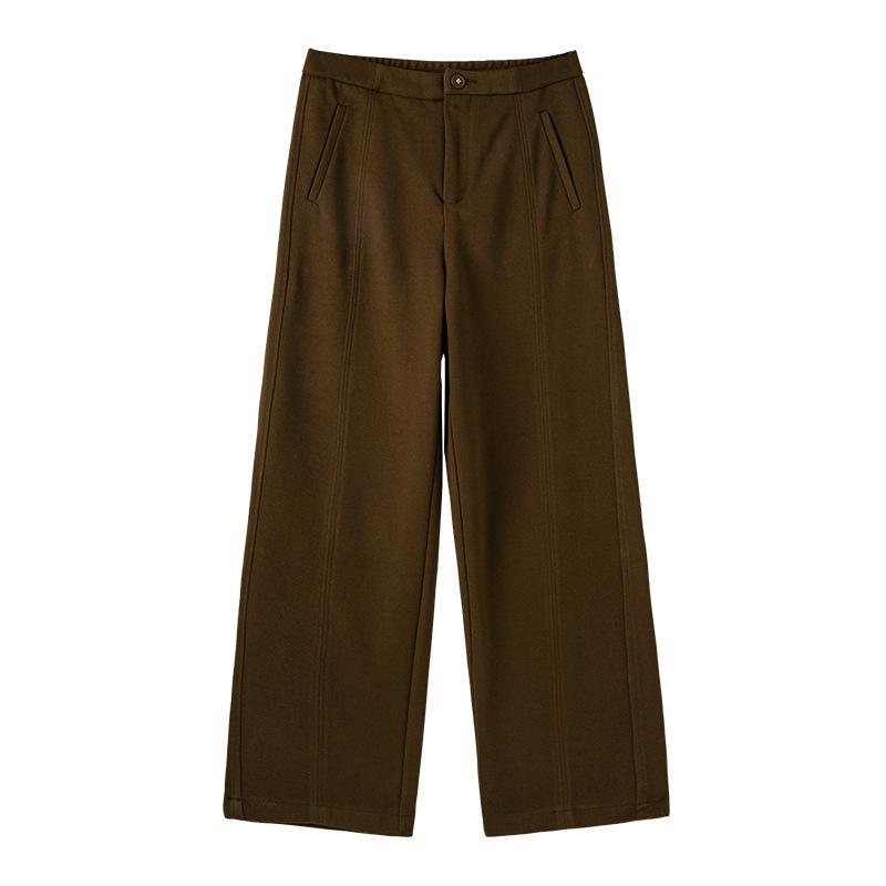 Women's New Wool Suit Pants for Women In Autumn and Winter Thickened Women's Straight Harem Pants