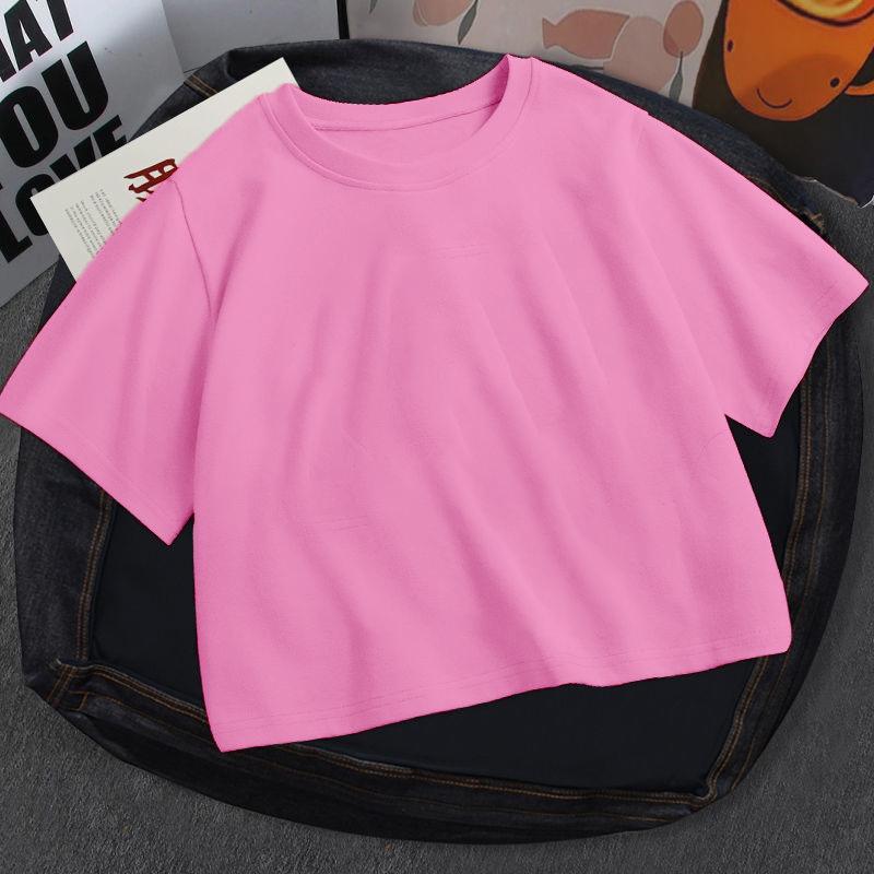 Y2K Women's Summer Solid Color Short T-shirt
