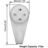 100pcs Invisible Nail Screws Wall Hooks No Trace Picture Hangers Non-mark Hook,30x15mm - J