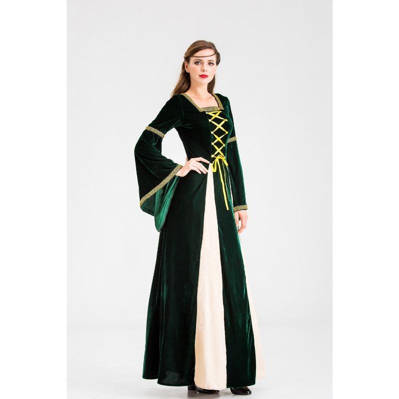 Halloween court noble princess queen costume, retro royal drama stage performance costume