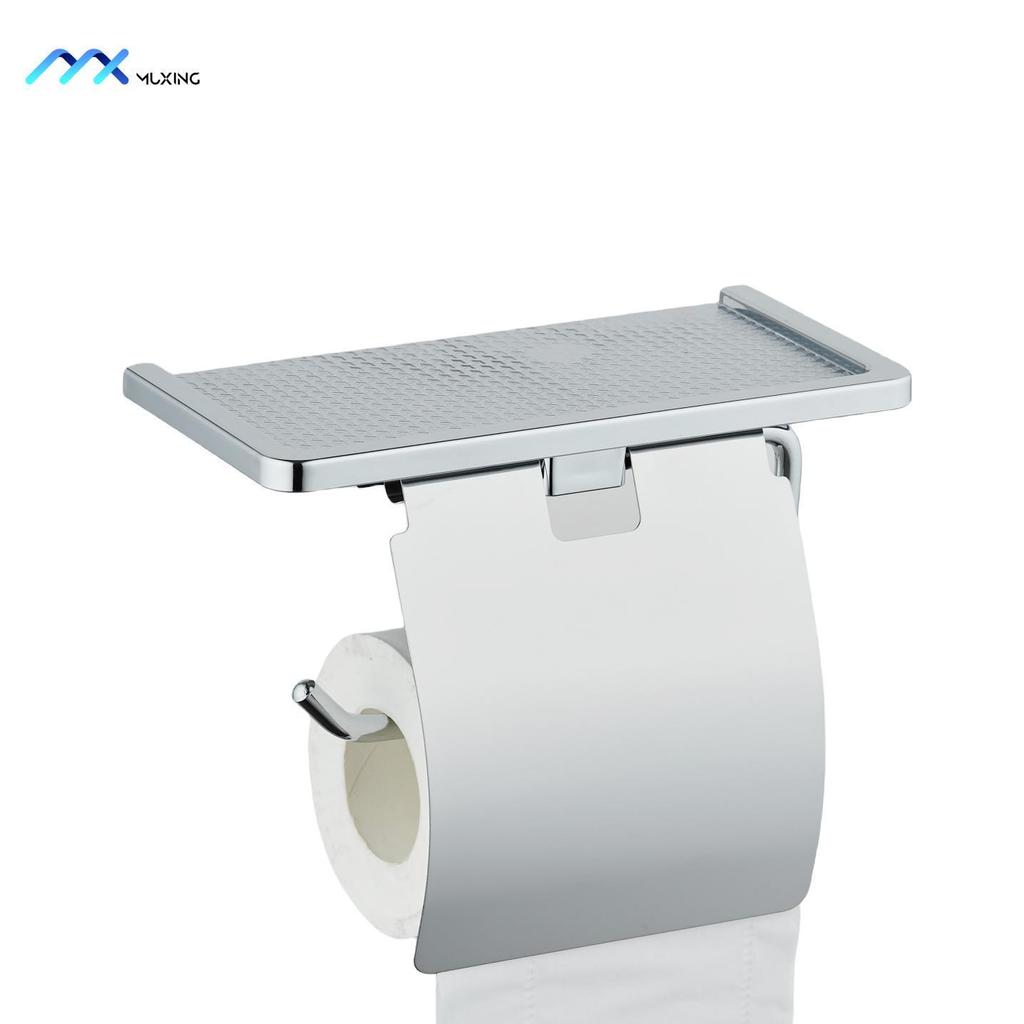 Punch-Free Stainless Steel Waterproof Toilet Paper Holder - Korean Style Bathroom Storage Rack