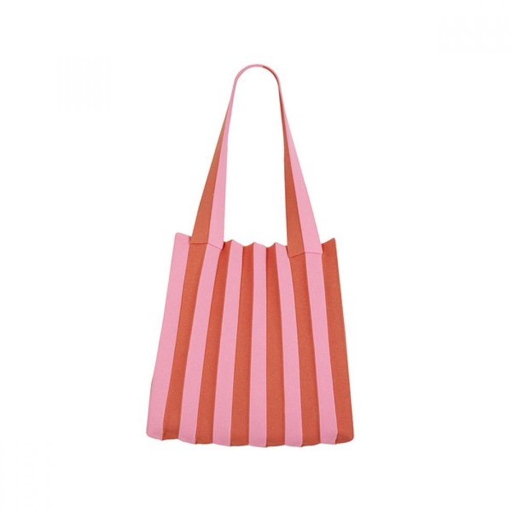 Pleatsmama Two Way Shopper Bag Red Pink