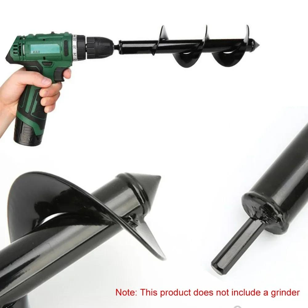 1 szt. Wiertło ślimakowe ogrodowe Stalowe narzędzia ogrodnicze Podwórko Spiralny pręt Kopanie luźnej gleby Siew Sadzenie kwiatów Drzewa Narzędzie do sadzenia roślin