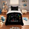 2/3Pcs Gamer Video Game Duvet Cover Set(1 Duvet Cover & 1/2 Pillowcase) Soft Breathable Bedding Set Perfect For Teen Bedroom