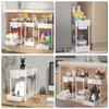 3 Pack Under Sink Organizers 2-Tier Multi-Use Kitchen and Bathroom Organizers and Storage with Sliding DrawersBathroom Cabinet
