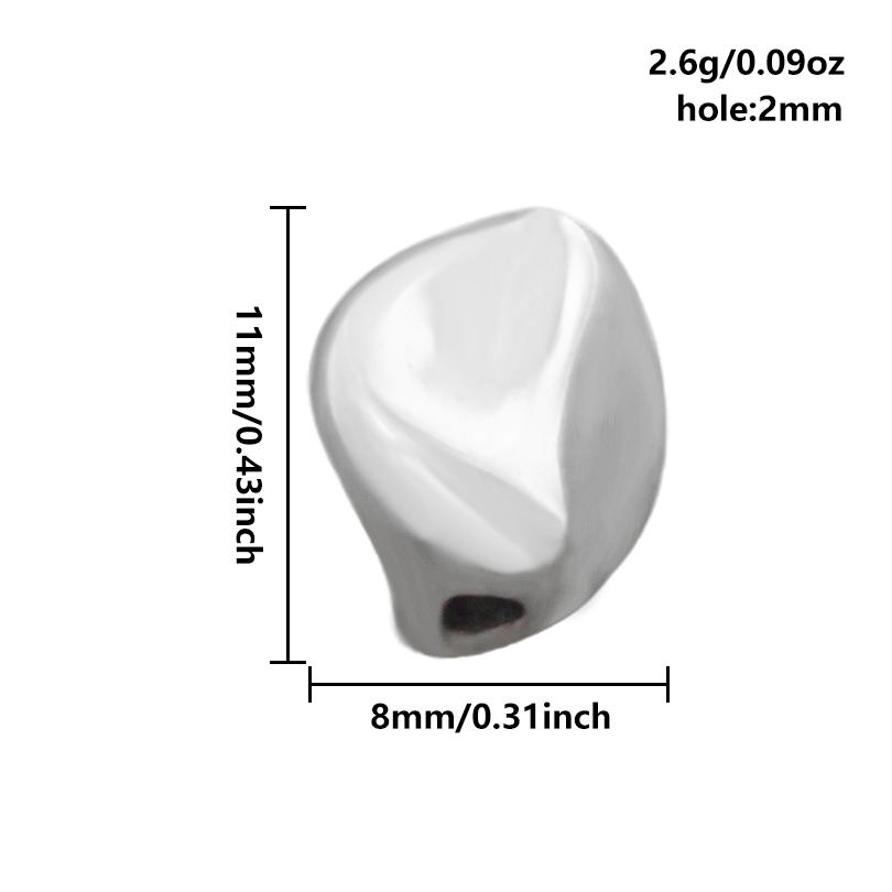 High Quality Irregular 304 Stainless Steel Beads For Jewelry Making Supplies No Fade Waterproof Moon Heart Star Bead Accessories