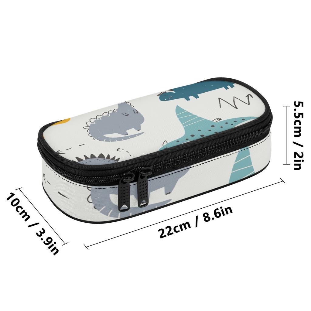 Pencil Pouch Simple Design Durable 300D Polyester Easy Open Zipper with Mesh Pocket Removable Divider and Pen Slots for Boys Girls
