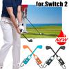 2PCS Golf Culb for Switch 2 Joy-Con Controller Grip Holder Handle Stand with Wrist Strap Game Card Storage Function