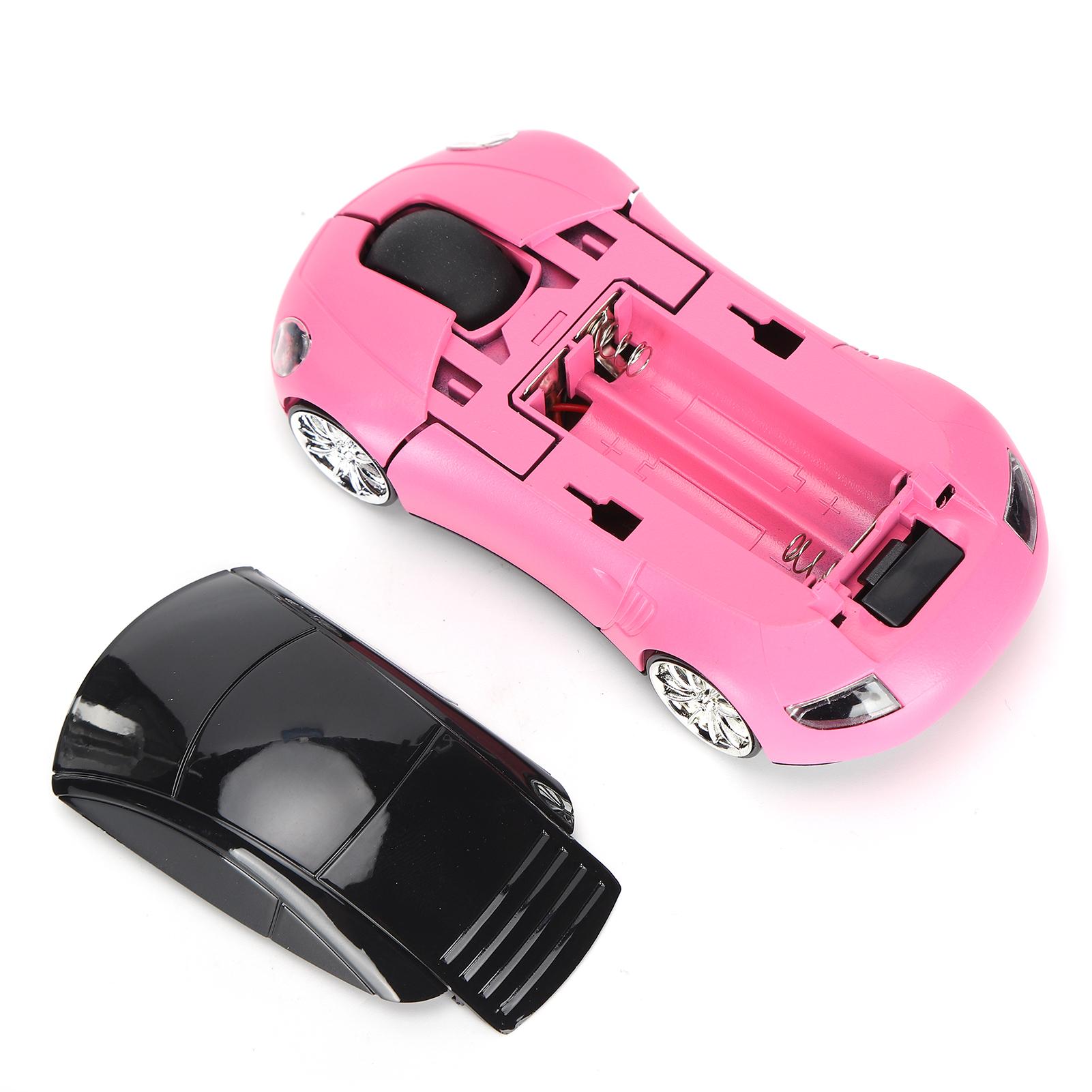 

Laptop Mouse Smart CarShaped Portable 2.4G Cordless Mouse with USB Receiver for Office Laptop Computer Tablet(Pink ) рожевий