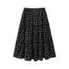 Women's Floral Print Skirt, A-line Skirt Spring and Summer High-waisted Mid-length Cake Skirt