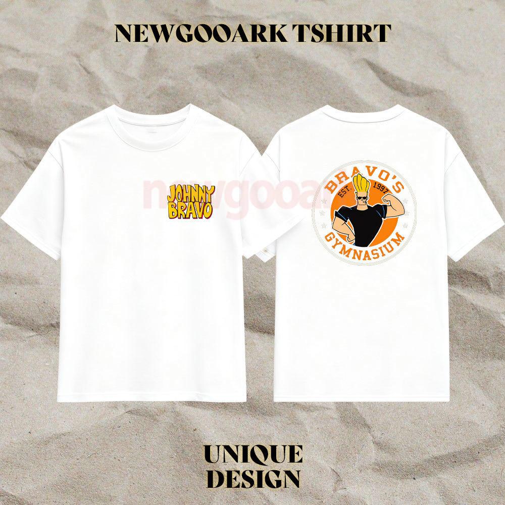 

JOHNNY BRAVO Black Men Funny Vintage Print T Shirt Men Woman Summer Casual Cotton TShirt Vintage Cartoon Shortsleev Camisetas S