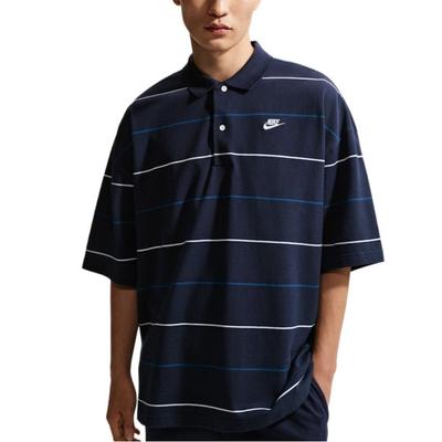 Club AS M NK OS Striped Cotton Short Sleeve Polo Shirt Men Tops IF0737-451