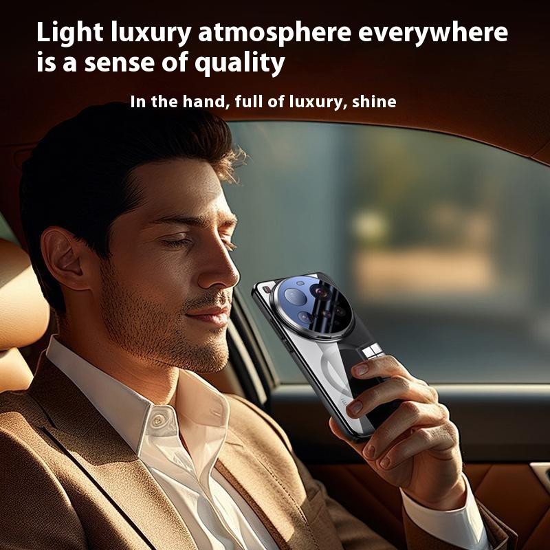 For Xiaomi 15 Ultra Case Compatible with MagSafe Lens Film Kickstand Clear PC Back Cover