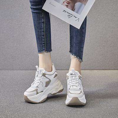 Innere Erhöhung Dad Shoes CM Frühling Neu Atmungsaktiv Dicke Sohle Mesh Kleine Sport- und Freizeitschuhe Trend