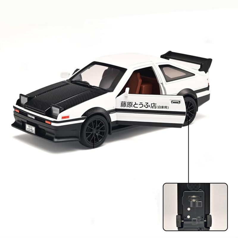 1/32 Auto Drift Version INITIAL D Toyota AE86 Legierung Sportwagen Modell Diecasts Metall Rennwagen Fahrzeuge Modell Sound Licht Kinder Spielzeug Geschenk