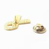 Zinc Alloy Patriotic Ribbon Brooch For July 4th Parades Corrosion Resistant Pin With Secure Clasp