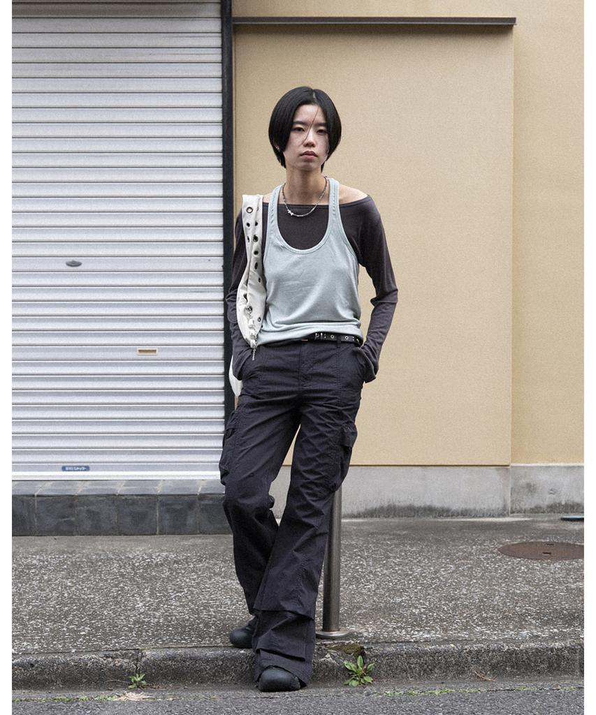 Depeugameoncheu Flare Cargo Pants [2Color]
