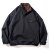 Double-Sided Wear Fall and Winter Fleece-lined Half Loose Zip Outwear