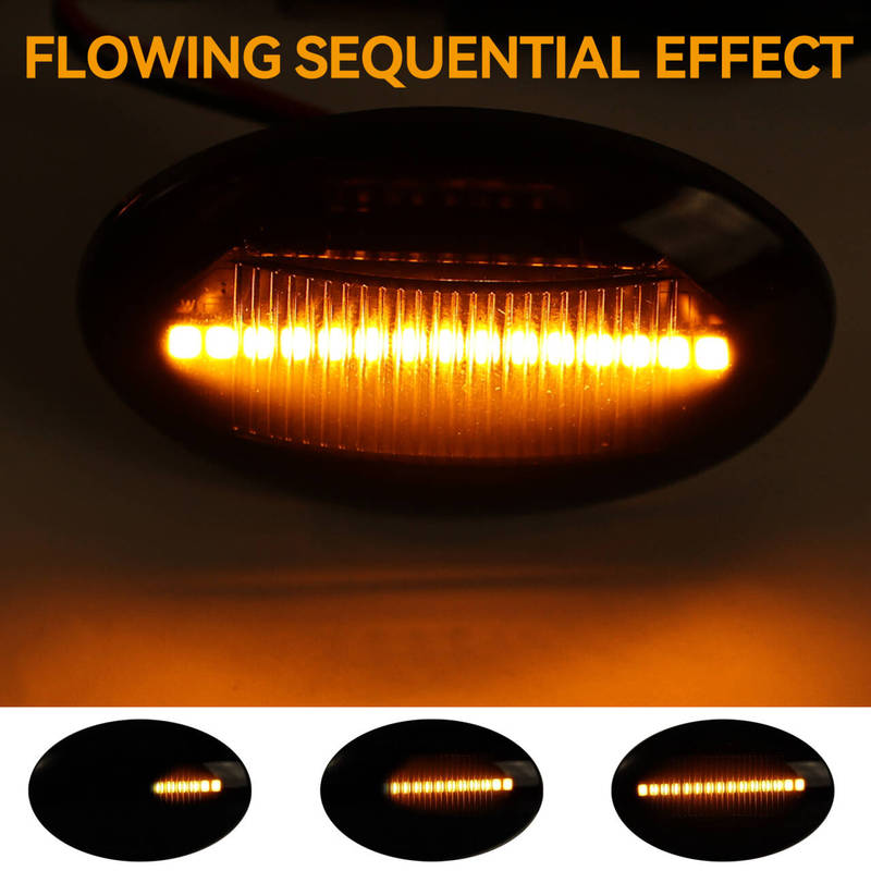 2 Stück für Ford Tourneo Transit MK6 MK7 2000-2014 für Ford KA 2003-2005 Dynamischer Seitenblinker LED-Repeater Leuchte Lampe Wasserdicht