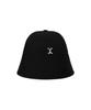 Bajal Va Curved Studded Round Drop Bucket Hat Black