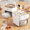 Macchina per Ghiaccio Extra-Large da 48 Cubetti con Vassoio a Doppio Strato Food-Grade a Scorrimento Facilitato per Frigorifero Perfetta per Whiskey e Cocktail